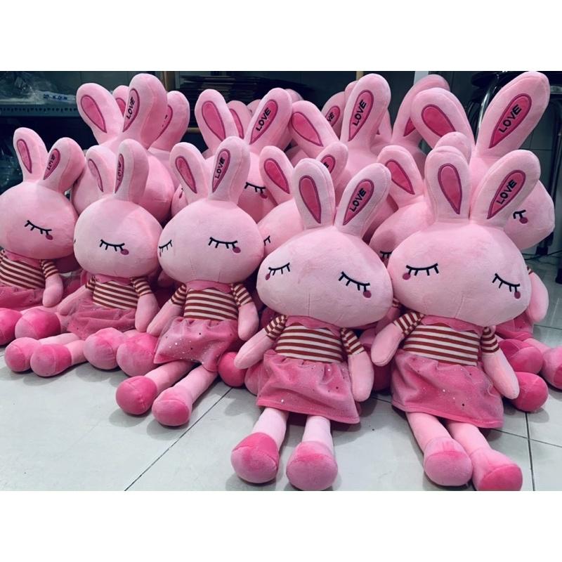 Gấu bông thỏ mặc váy màu hồng – Quà tặng thú nhồi bông siêu dễ thương – Nhiều size từ 53 đến 96 cm – Gối ôm cho bé ngủ ngon