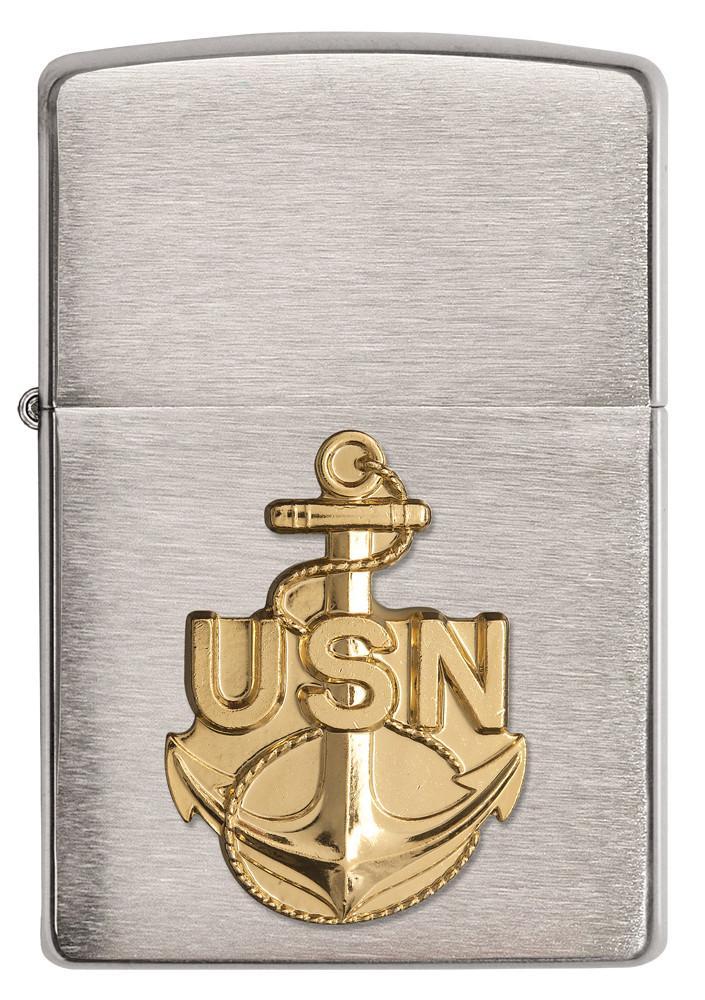 Bật Lửa Zippo US Navy Anchor Emblem Brushed Chrome 280ANC