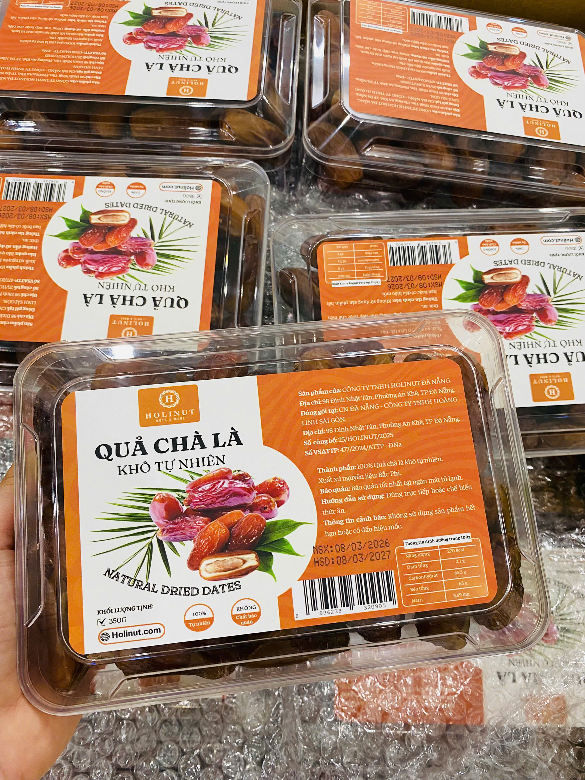 Quả chà là cao cấp chín tự nhiên ngọt, dẻo - Hộp 350g