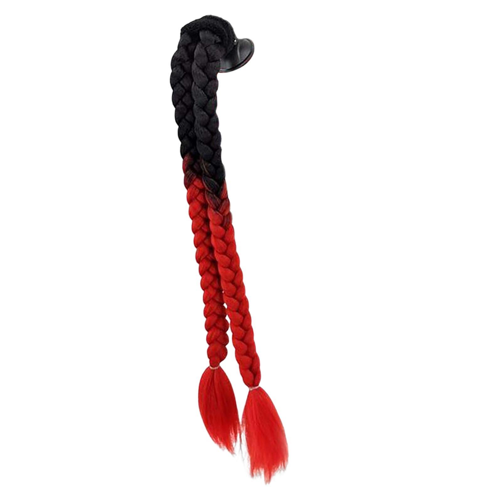 Motorcycle Braids Ponytail Double Braids Hair Plait Fit for Black