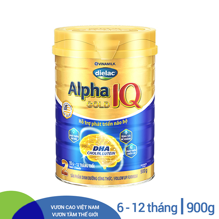 Sữa Bột Vinamilk Dielac Alpha Gold IQ Step 2 - Hộp Thiếc 900g