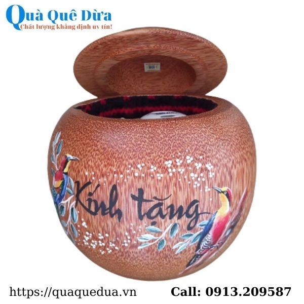 Bình Giữ Ấm Trà Gỗ Dừa Gọn Đẹp Làm Quà Tặng Và Bình Trà 700 - 950ml - Sản Phẩm Được Sản Xuất Tại Bến Tre