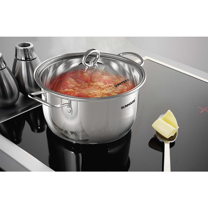 Bộ nồi inox 5 đáy Sunhouse SHG788 - Hàng chính hãng