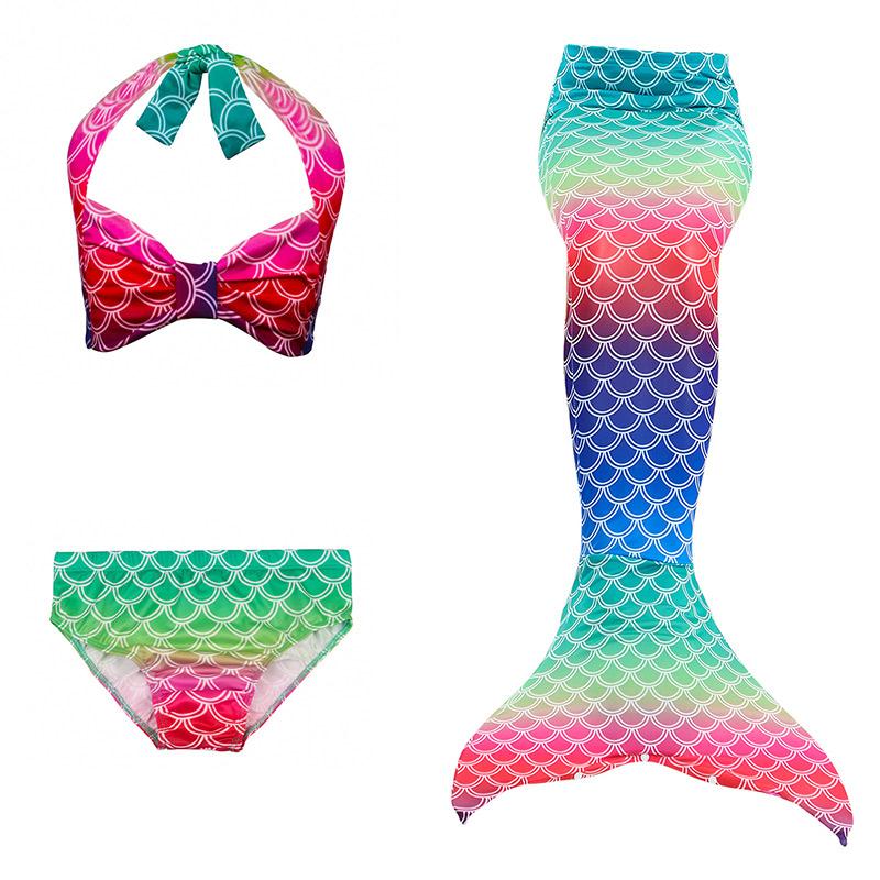 Nàng Tiên Cá Đuôi Bơi Monofin Áo Tắm Bé Gái Trẻ Em Swimmable Bikini Đồ Bơi Cho Bé Gái Nàng Tiên Cá Trang Phục Hóa Trang