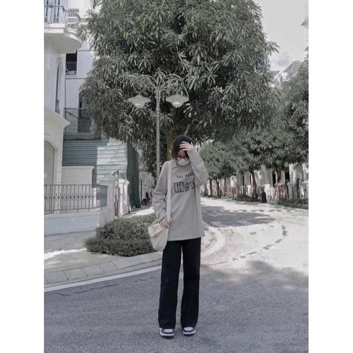 Quần ống rộng nữ chất nhung tăm quần sớ ống xuông cạp khóa dài 100cm thời trang Banamo Fashion 952