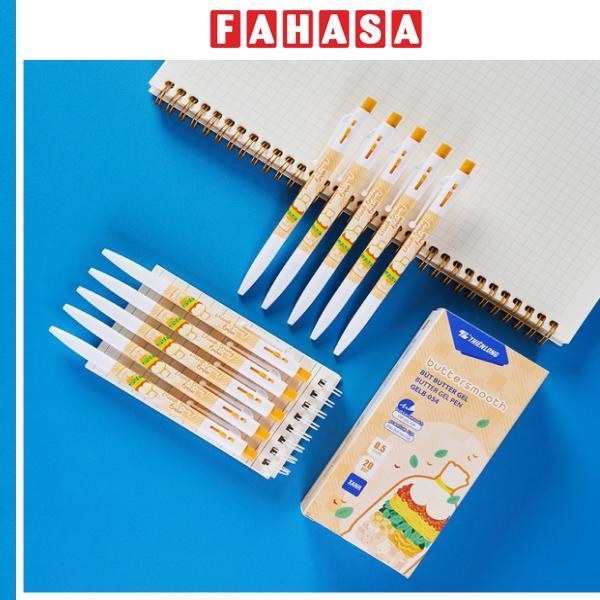 Hộp 20 Bút Gel Buttersmooth B 0.5 mm - Thiên Long GELB-034 - Mực Xanh - Bánh Tráng Trộn