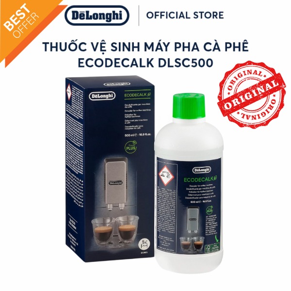 Dung dịch tẩy cặn máy pha cà phê DeLonghi EcoDecalk 500ml – Vệ Sinh An Toàn - Hiệu Quả - Hàng Chính Hãng