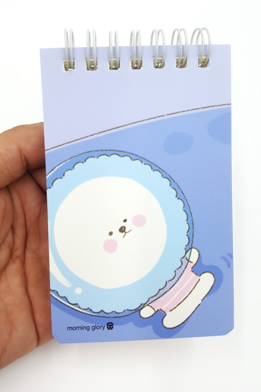 Sổ Ghi Nhớ Lò Xo Morning Glory Bonjour Bichon 95176 - Nền Tím