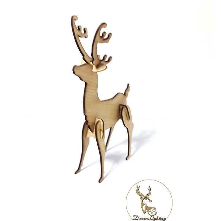 Con Hươu bằng gỗ trang trí DIY Size 20cm LP1161