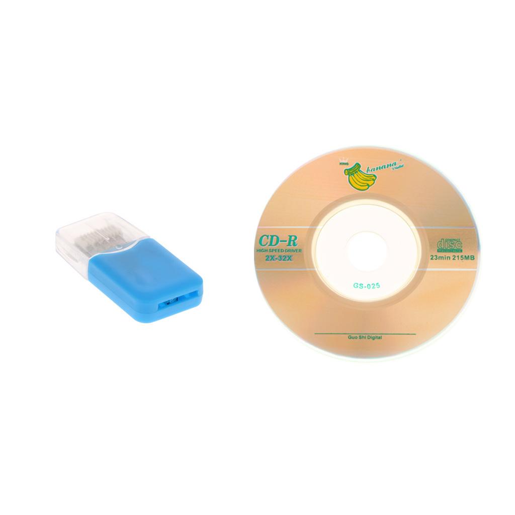 Card Reader Adapter Converter + CD for Game Player - Blue