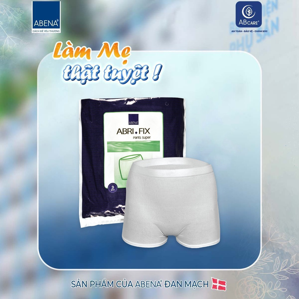 Quần cố định băng lót sản phụ Abri-Fix Pants Super - Nhập khẩu Đan Mạch