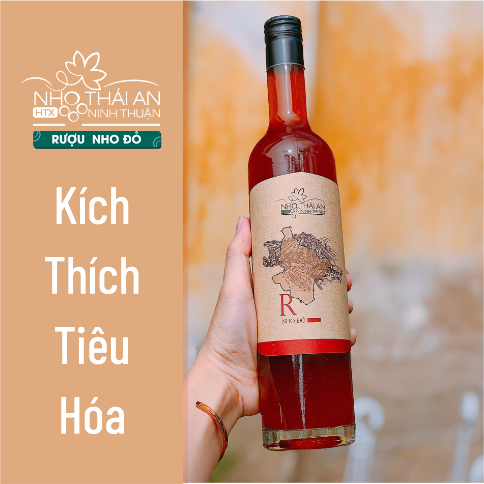 Nước Nho Lên Men Thái An Chai 500ml, Không Chất Bảo Quản, Tự Nhiên, Vị Ngọt Dịu Thơm Vị Nho Đặc Trưng