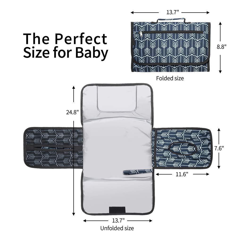 Đóng gói trên đường, tã di động em bé với gối và không gian lưu trữ không thấm nước thoải mái, tã có thể giặt có thể giặt cho trẻ sơ sinh và trẻ mới biết đi