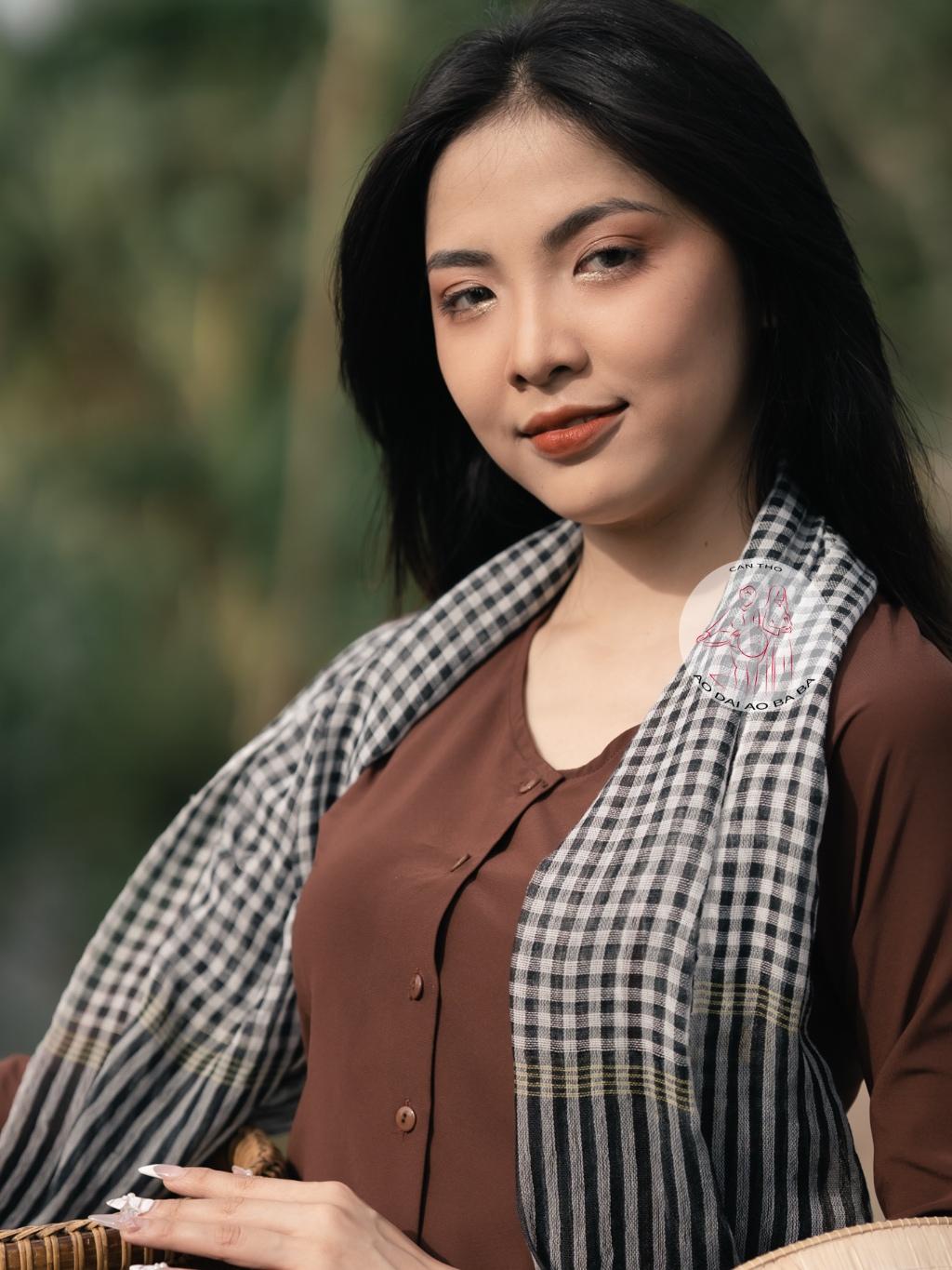 BIGSIZE bà ba lụa nâu - Có bộ bà ba Bigsize- may sỉ bà ba toàn quốc - May bộ bà ba theo yêu cầu - Quần lẻ đen phi bóng