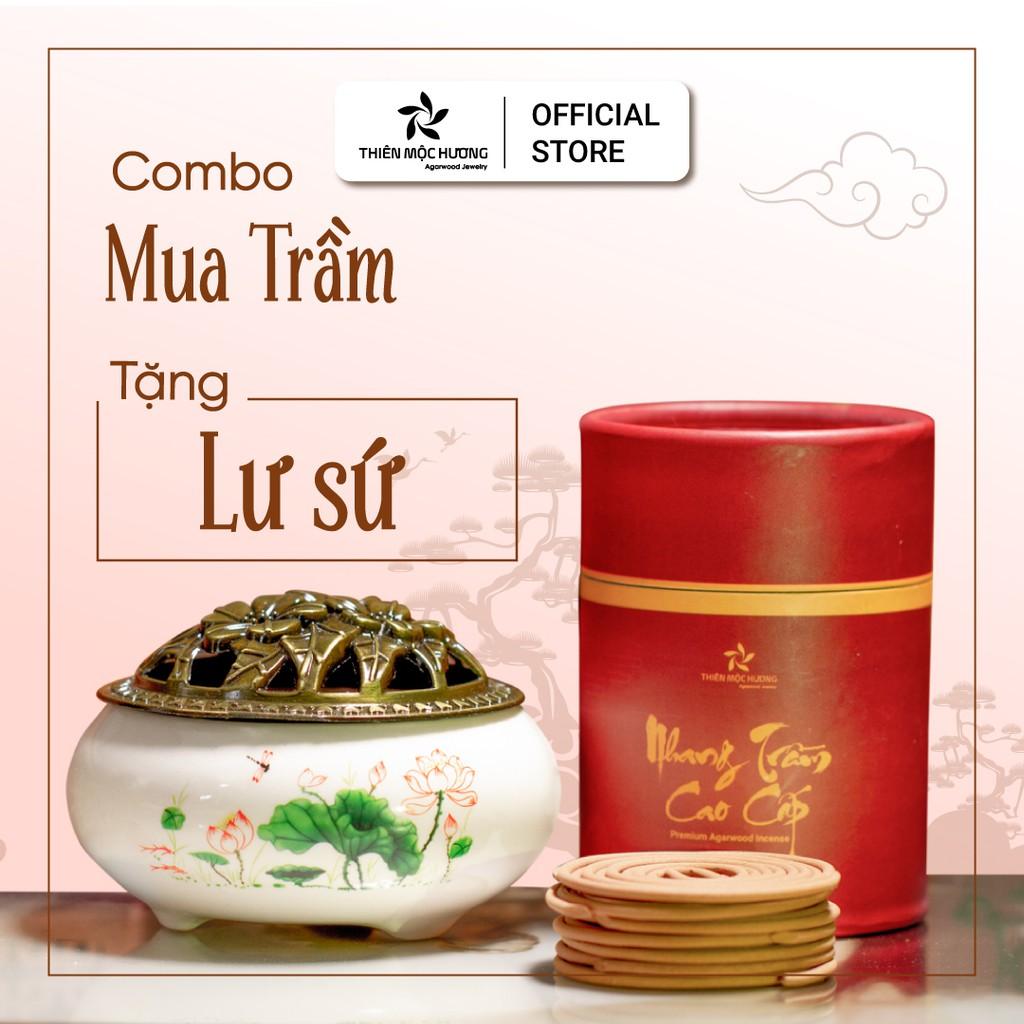 Mua Trầm Tặng Lư | Nhang Khoanh trầm hương cao cấp 16 Năm tích trầm - Thơm lâu, xông nhà, xông văn phòng - Thiên Mộc Hương