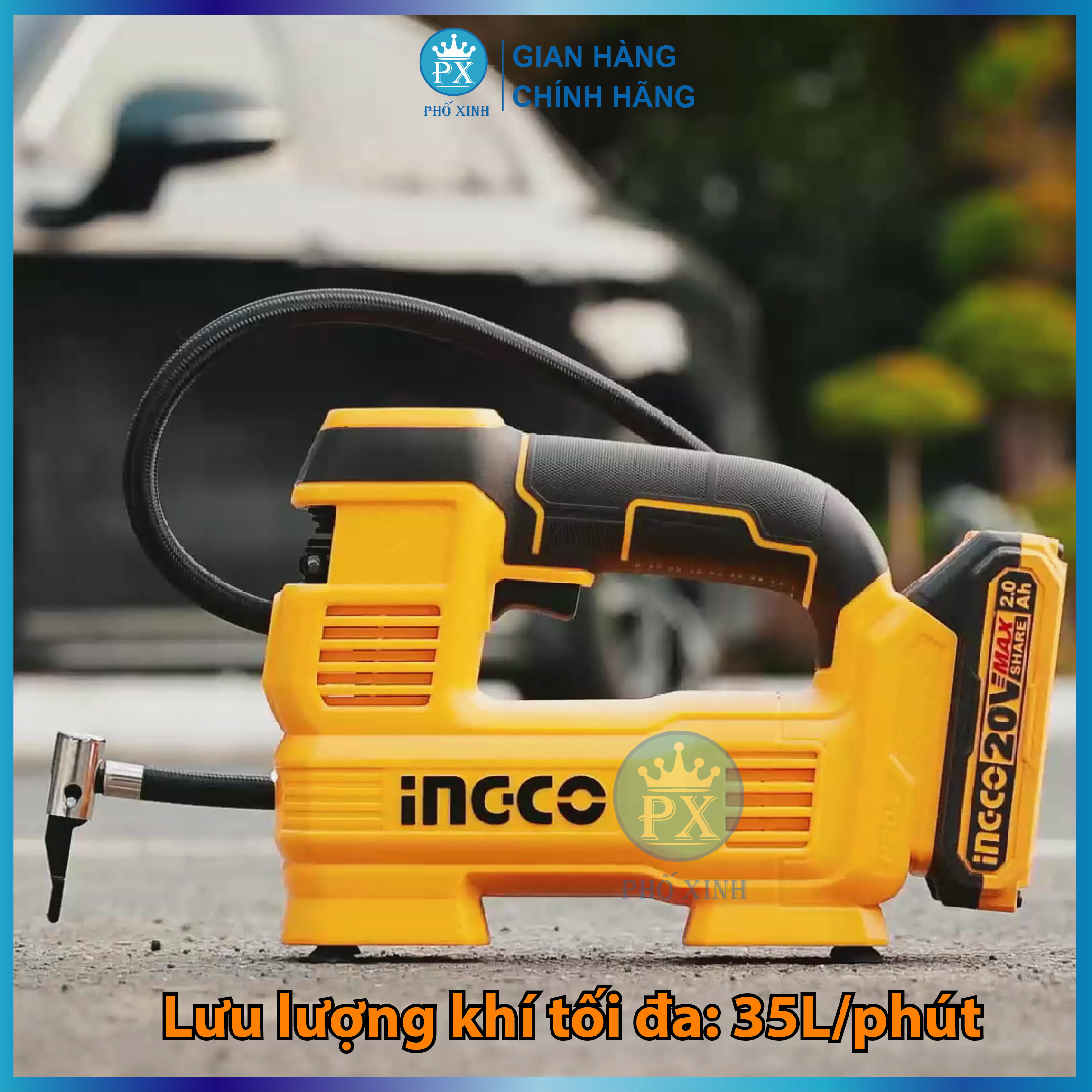 Máy bơm hơi pin 20V CACLI2012 chưa bao gồm pin và sạc