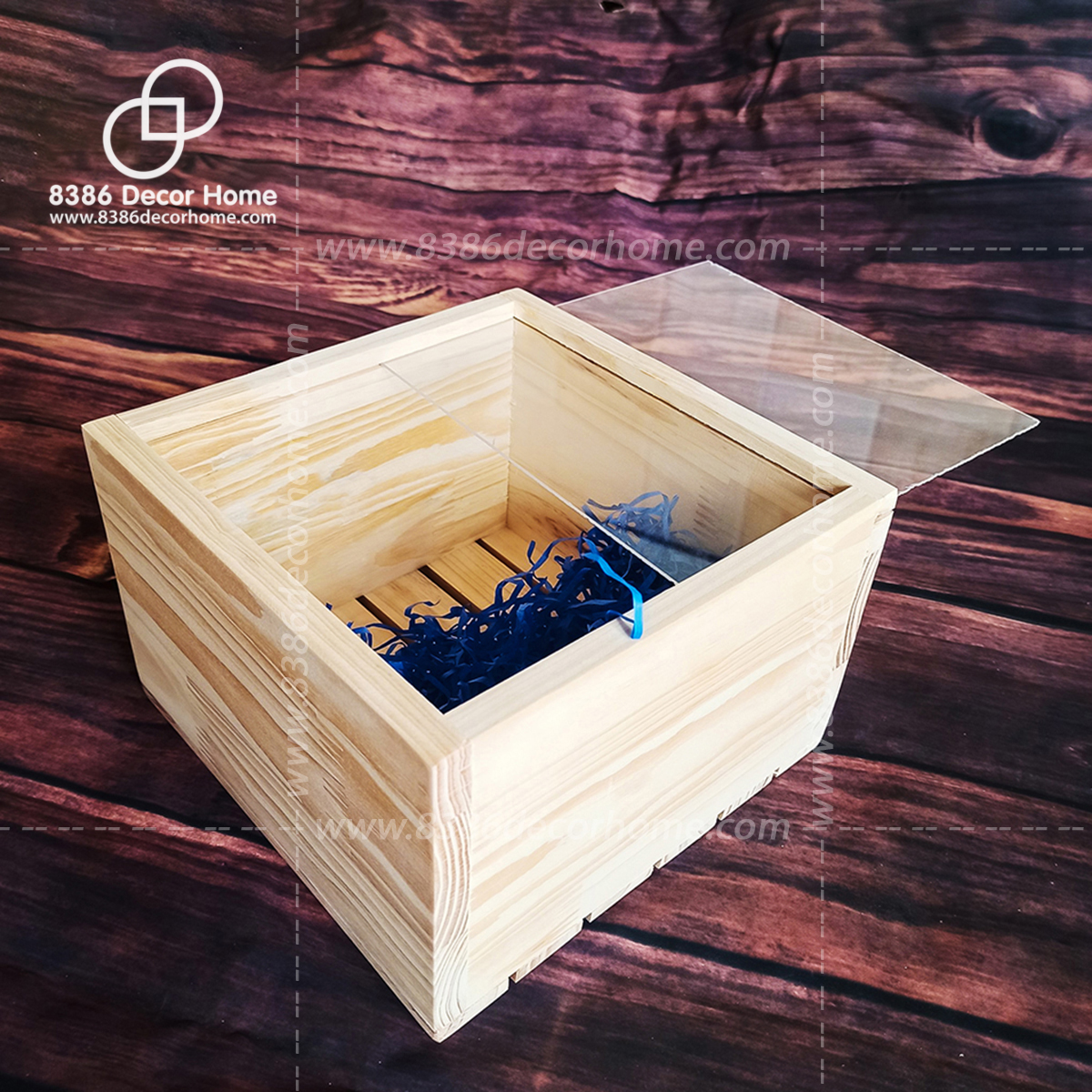Hộp quà tết, khay gỗ gói quà, Hộp đựng đồ đa năng - Pallet gỗ thông