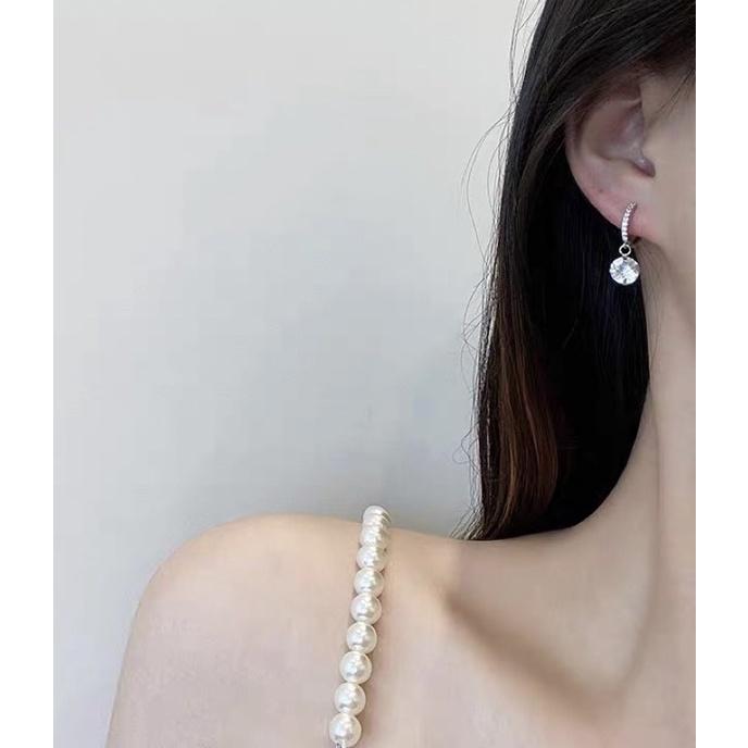 Khuyên tai bông tai nữ thả ngọc sáng đẹp Ring House