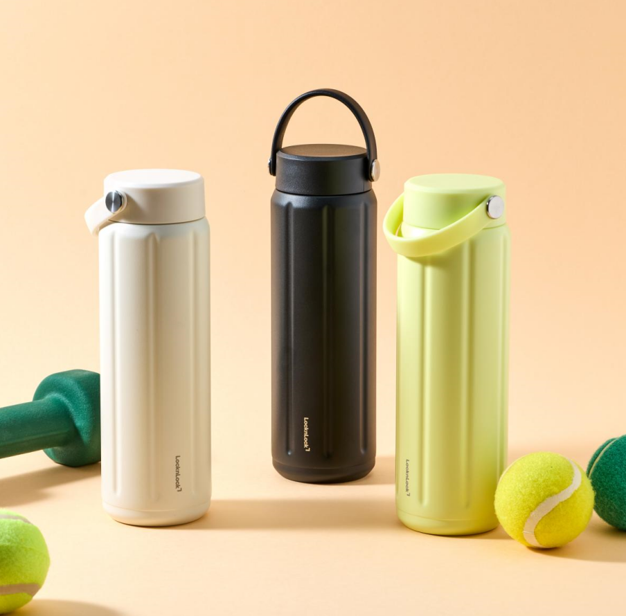 Bình giữ nhiệt LocknLock SLO ultralight tumbler LHC4427 siêu nhẹ dung tích 630ml thép không gỉ 304 có quai xách - 3 màu