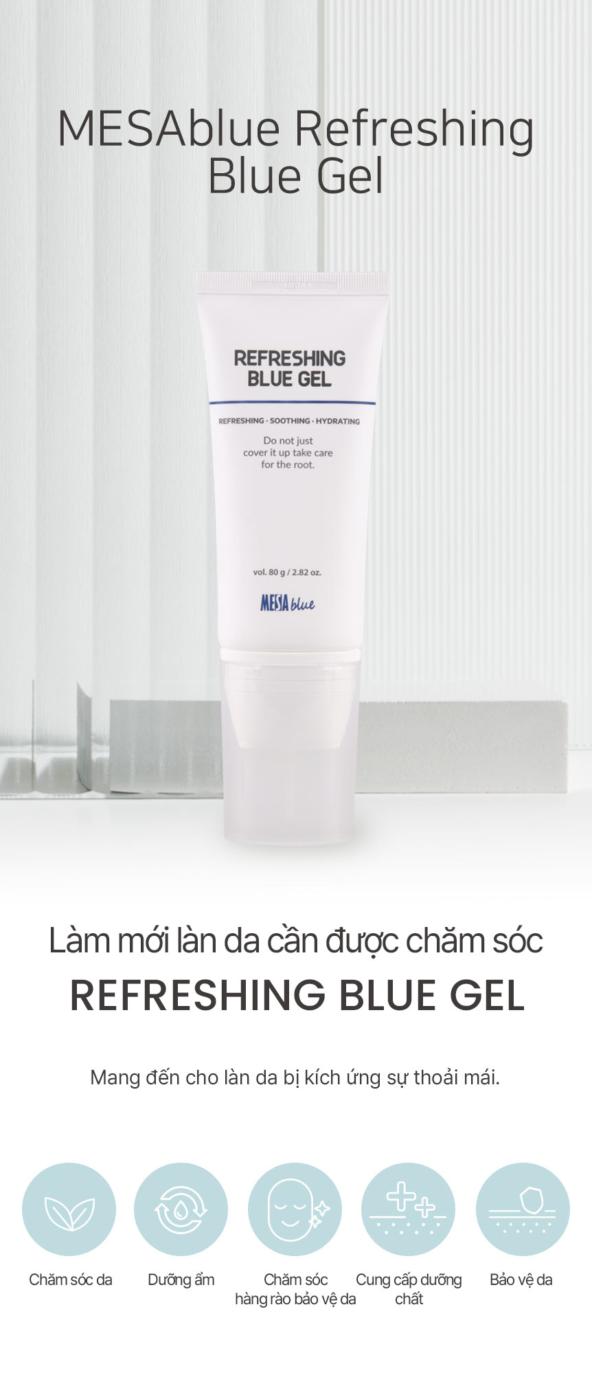 Kem Dưỡng Ẩm MESABLUE REFRESING BLUE GEL 80ml