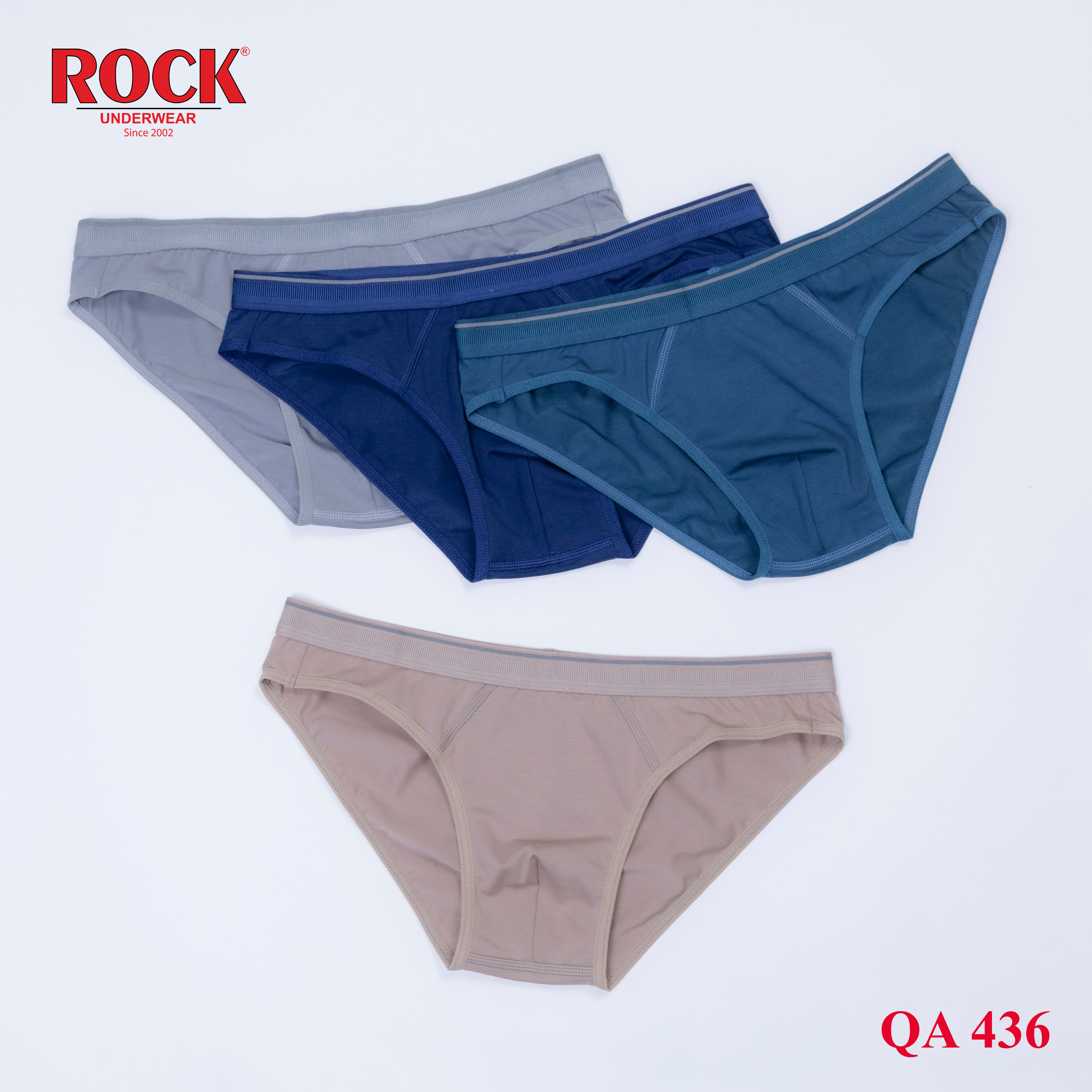 Quần lót nam cotton 4 chiều ROCK QA436 mạnh mẽ,co giãn tốt,thấm hút, ôm sát, không cấn bụng