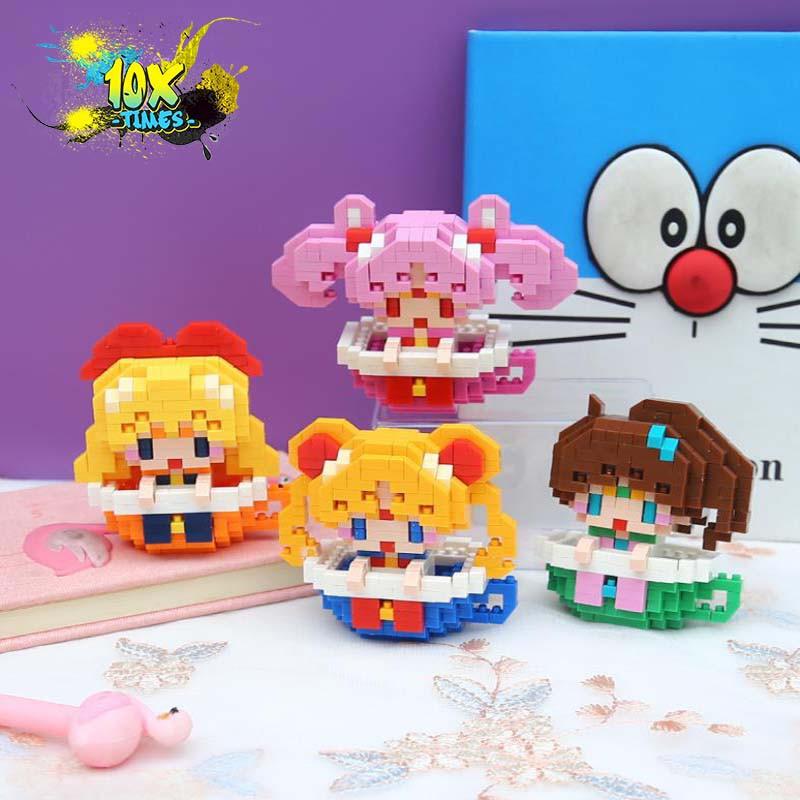 Đồ chơi Lego 3d dễ thương cute hình cốc kitty, doremon, stich, cinamoroll,mymelody, quà tặng sinh nhật, quà tặng bạn gái