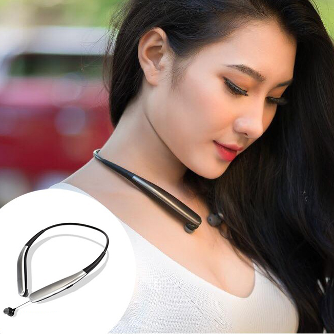 Tai nghe Bluetooth vòng cổ thông minh BLUECOM JAS 200– Hàng Chính Hãng