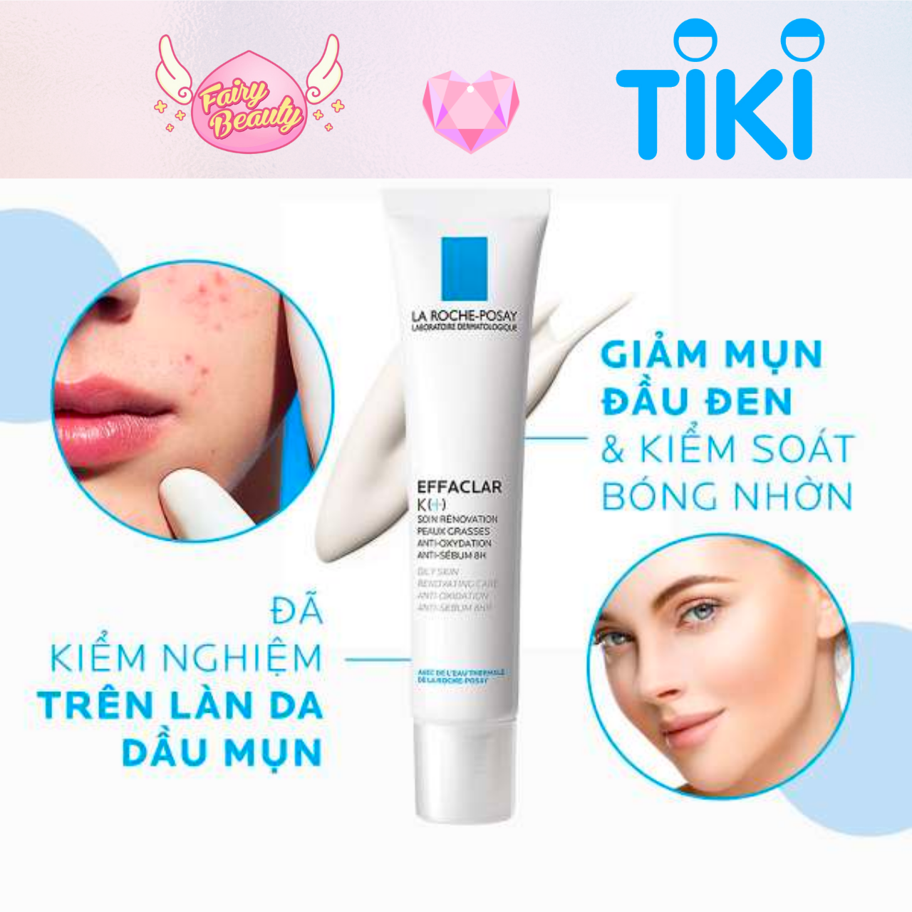 Kem Dưỡng Ngăn Ngừa Mụn Đầu Đen, Kiểm Soát Dầu & Thông Thoáng Lỗ Chân Lông Tối Ưu Effaclar K+ 40ml