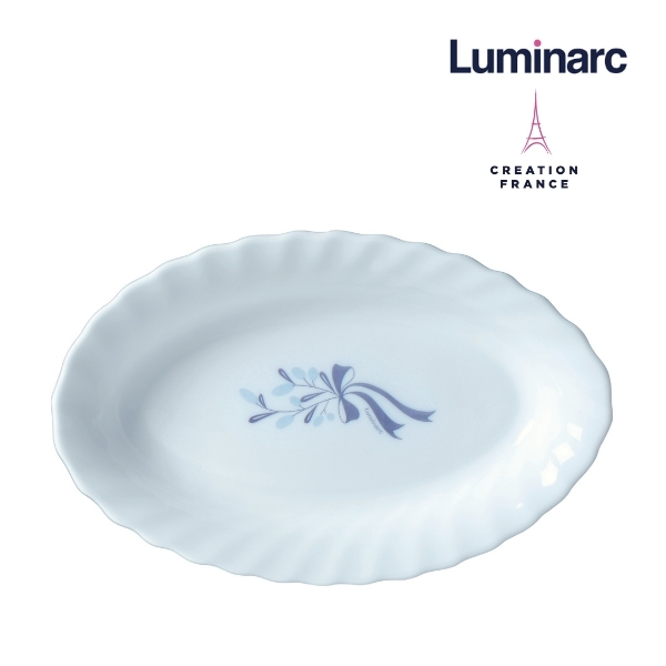 Bộ 2 Đĩa Oval Thuỷ Tinh Luminarc Trianon La Brise 22cm- LUTRN3397