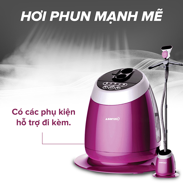 Bàn ủi hơi nước đứng Asanzo ASZ DI-17A - Hàng Chính Hãng