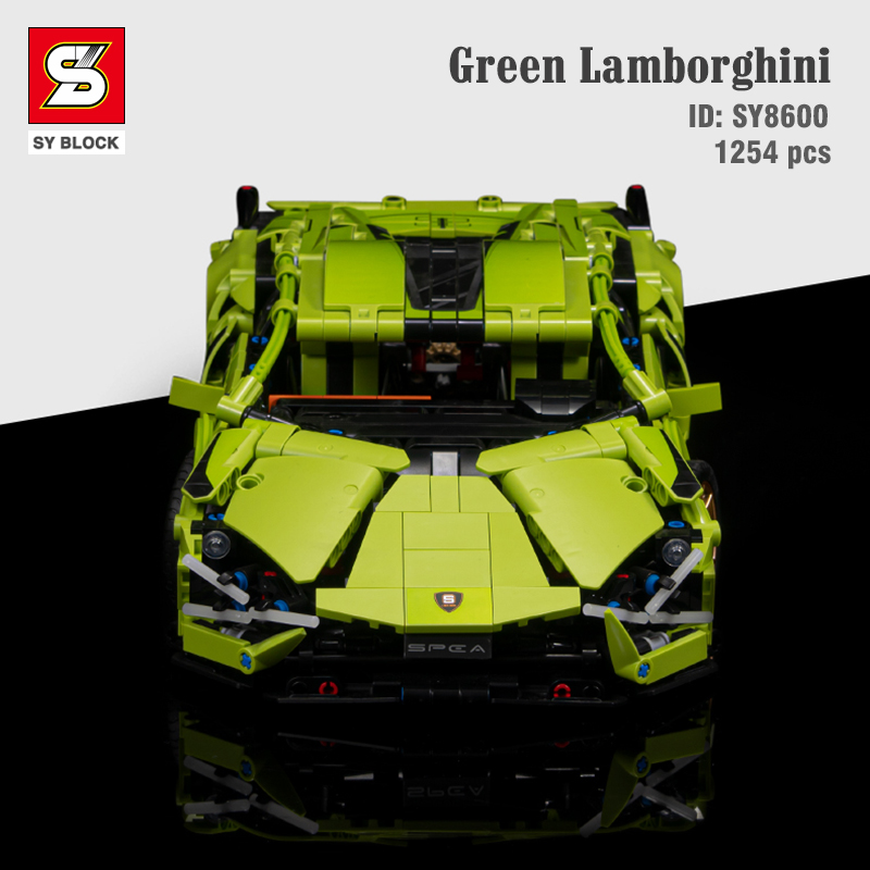 Đồ chơi lắp ghép  mô hình Xe Lamborghini Green - SY8600   ( Chọn phân loại hàng)