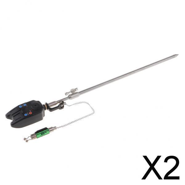 2xFishing Bite Alarm Holder Bite Lure Alarm Indicator Fishing Accessory 35cm