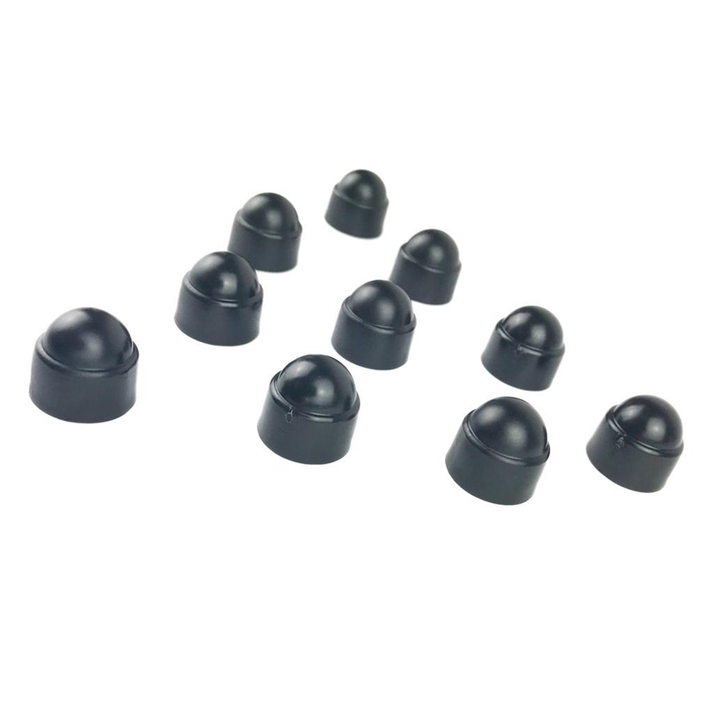 10PCS Black Hexagonal Wheel  Tire Screw Cover Cap Dust Cover 18mm M8
