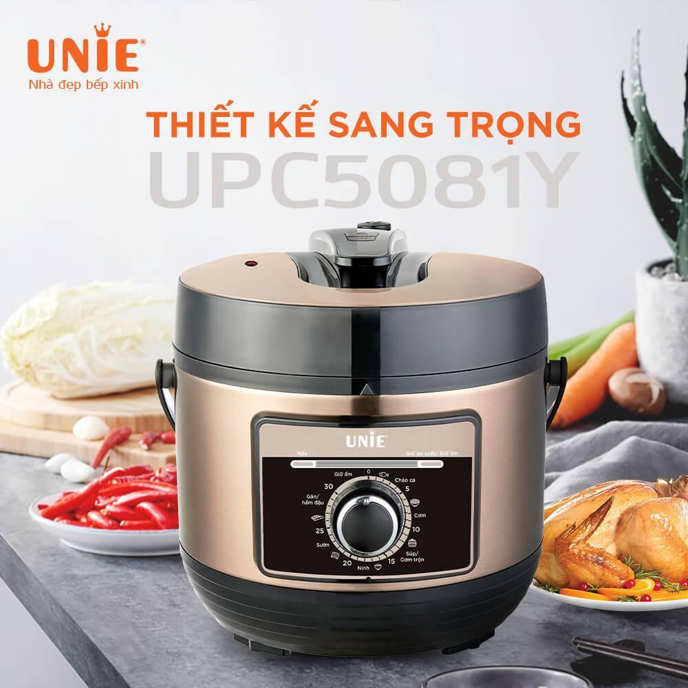 Nồi Áp Suất Điện Đa Năng Unie UPC5081Y, 900w - 5.0Lit, Hàng Chính Hãng
