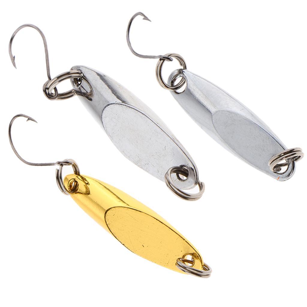 Hard Spoon Sequins Fishing Lures Metal Fishing Baits with Single Hook Durable for Sea Fishing