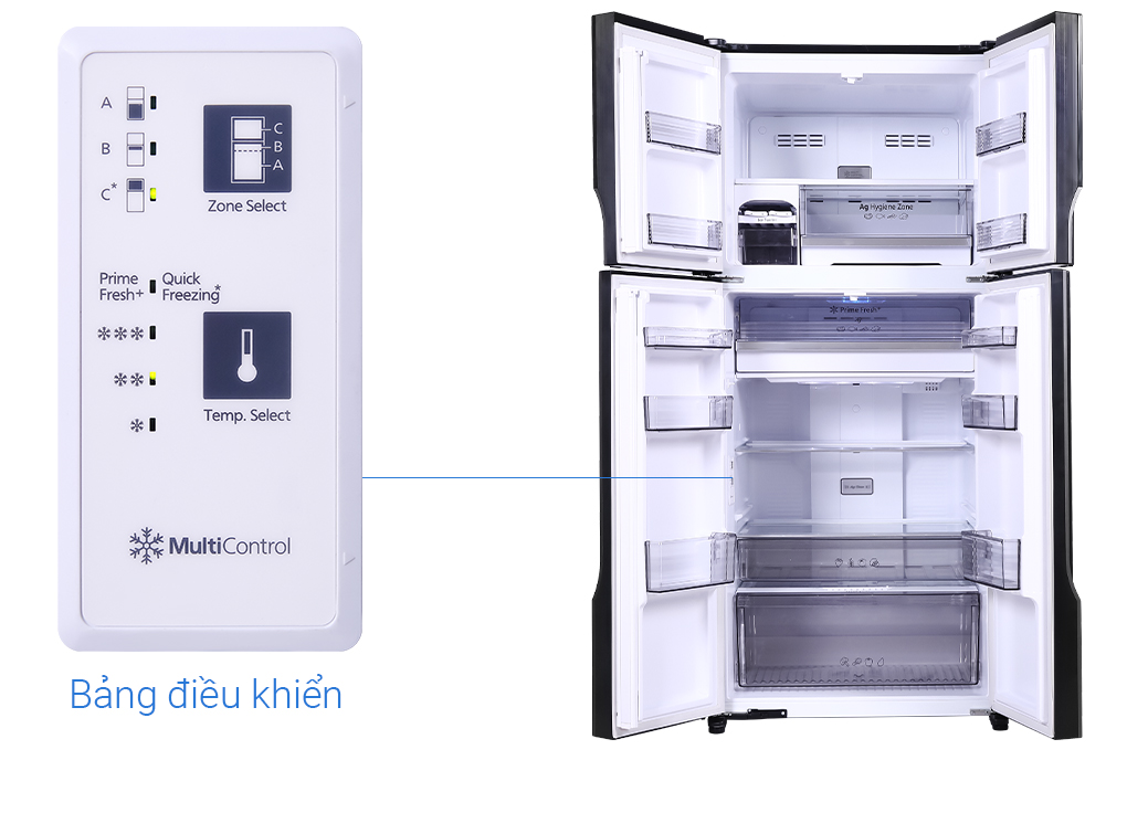 Tủ lạnh Panasonic Inverter 550 lít NR-DZ601VGKV - Hàng Chính Hãng
