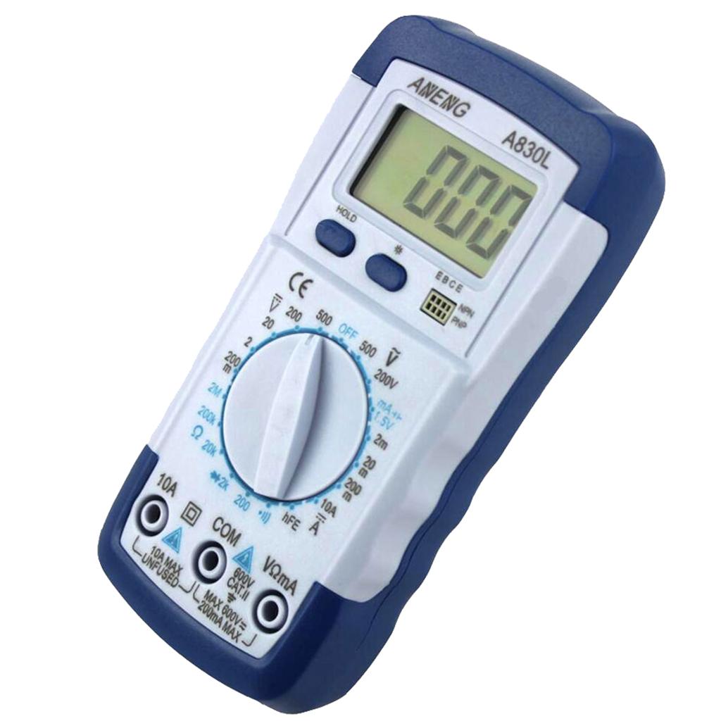 Digital LCD Multimeter Meter Voltage A830L Blue with White