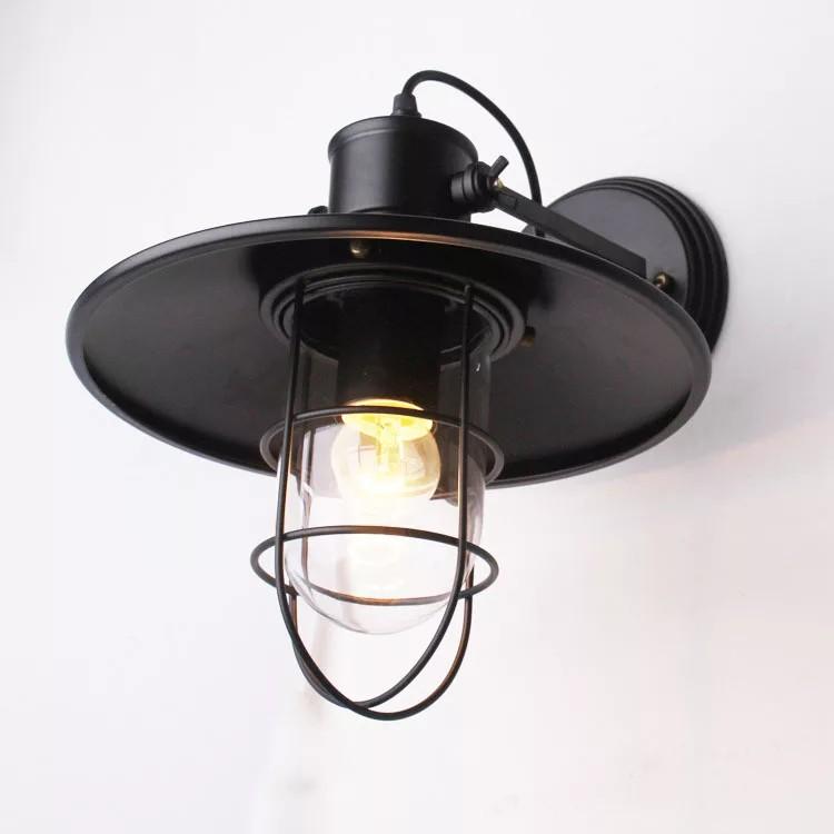Đèn tường chao kính rọ nan chống nổ phong cách vintage