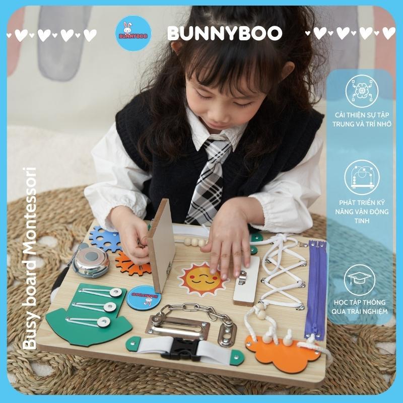 Bảng bận rộn học liệu Montessori giúp bé thông minh BUNNYBOO 29*39cm