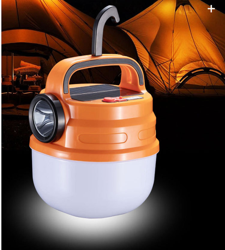 Bóng Đèn Tích Điện Hb-V80 80W Siêu Sáng Có Móc Treo Tiện Lợi Tích Hợp Đèn Pin Có Sạc Năng Lượng Mặt Trời