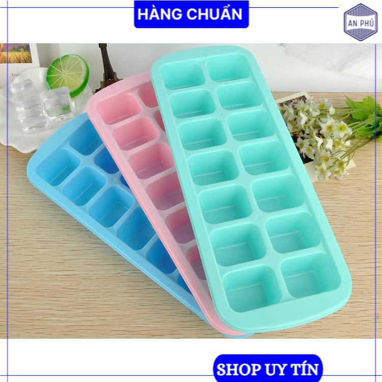 Bộ 3 khay làm đá cao cấp, khay 14 viên - Gia dụng AN PHÚ