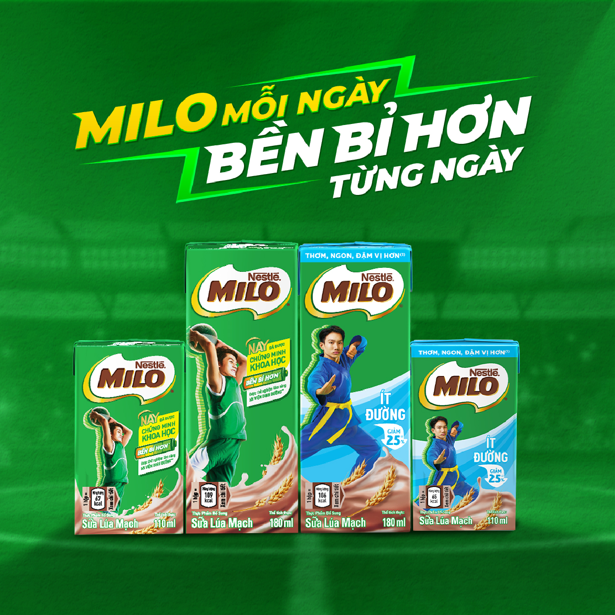 Thùng 48 Hộp Sữa Nestlé MILO Nước (180ml / Hộp)
