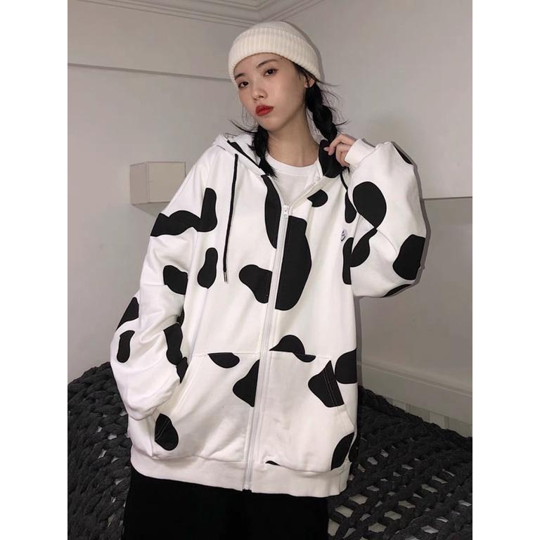 Áo Khoác Sweater Nam Nữ Phối Màu Bò Sữa