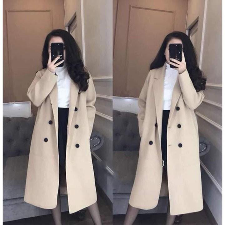 (Hàng sẵn+video) Áo dạ nữ dáng dài thời trang A188