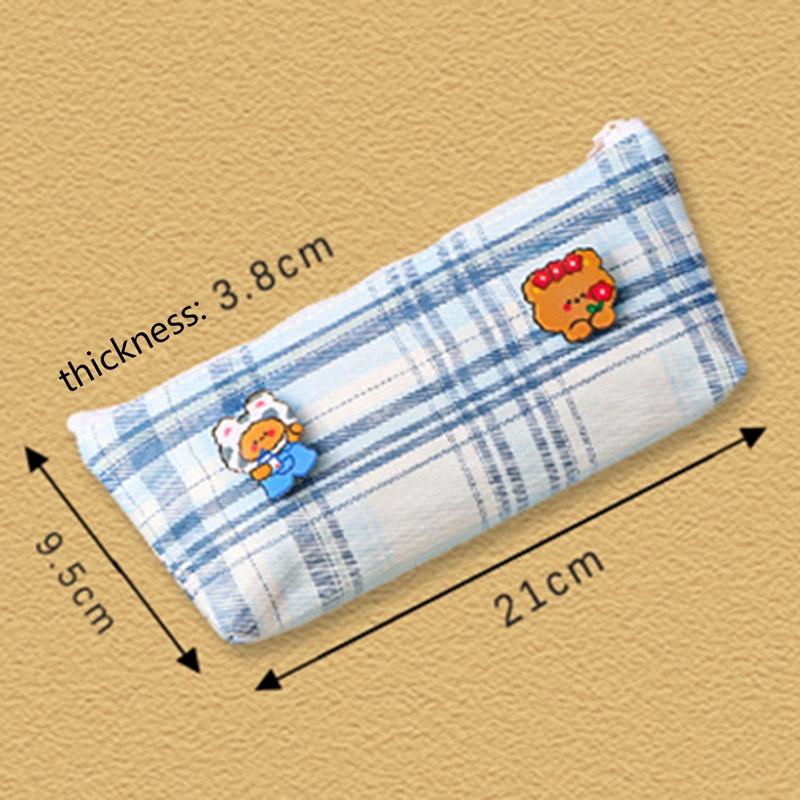 Túi Đựng Bút Bằng Vải Canvas Thiết Kế Đơn Giản Phong Cách Nhật Bản Dành Cho Học Sinh