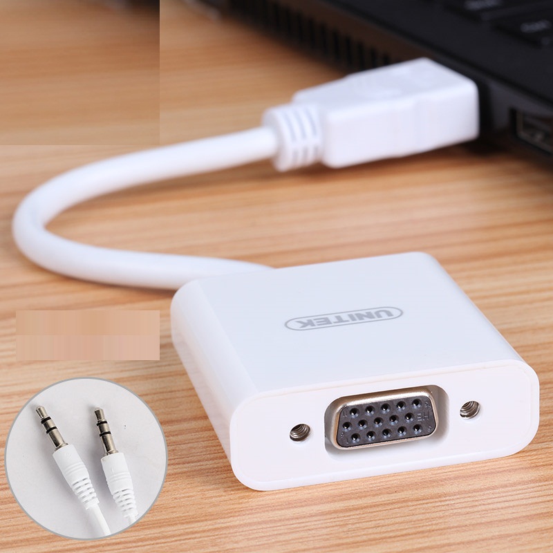 Cáp HDMI To VGA UNITEK Có Audio - Hàng Nhập Khẩu