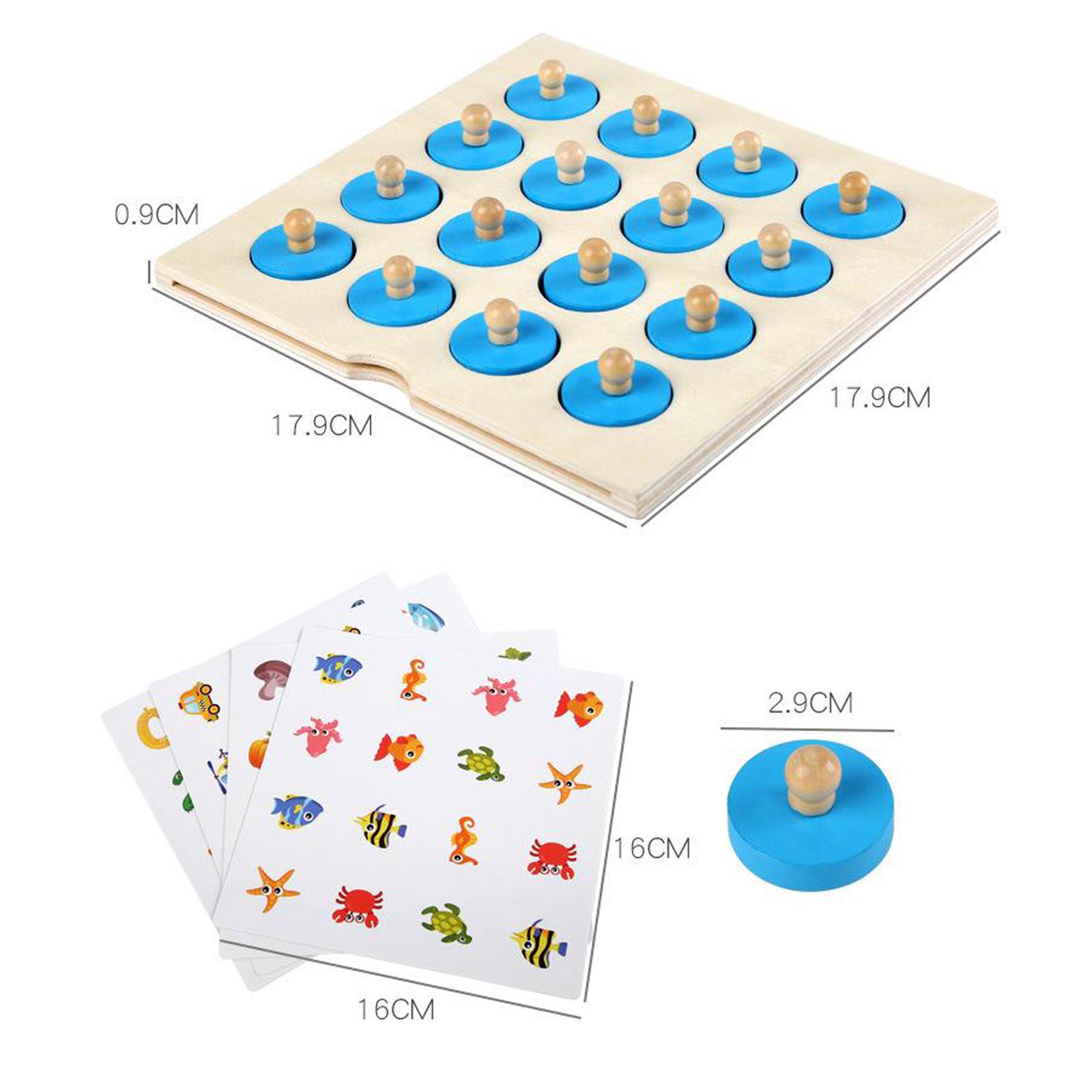 Kid Wooden Memory Chess Board Game Baby Memory Training Game Educational Toy