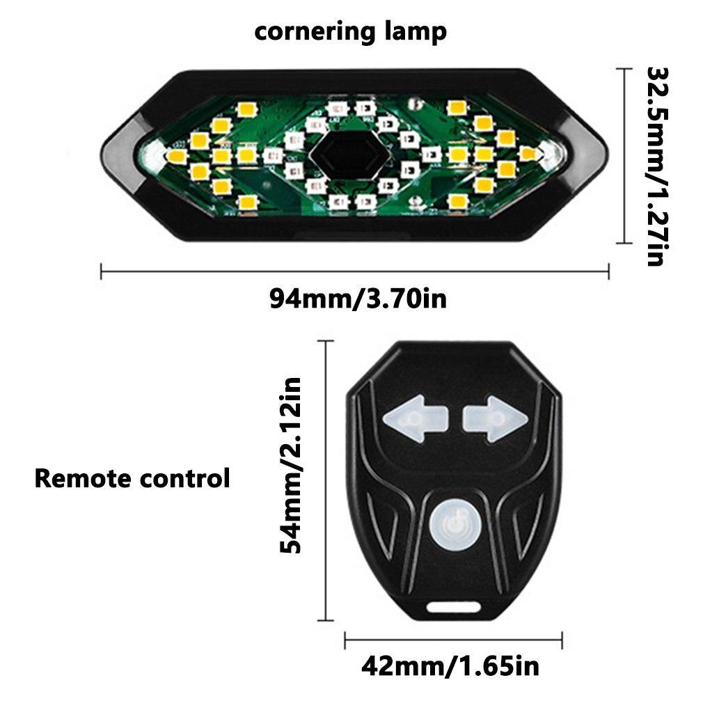 Đèn Hậu Rẽ Không Dây 18 Bóng Led Sạc Usb Chống Nước Có Còi Gắn Đuôi Xe Đạp