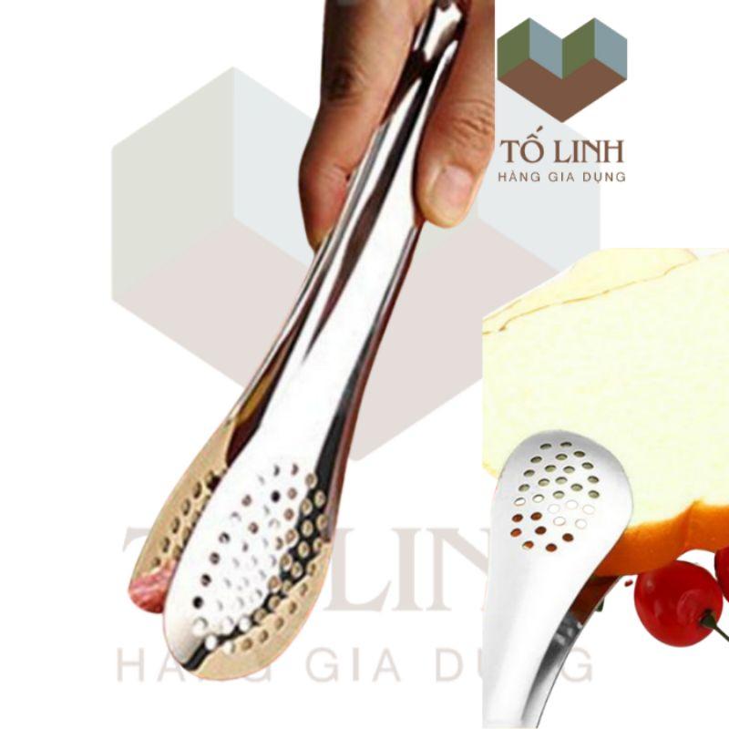 Gắp Đá, Kẹp Thức Ăn Inox Không Rỉ Đồ Dùng Nhà Bếp An Toàn Sạch Sẽ 304 _23cm