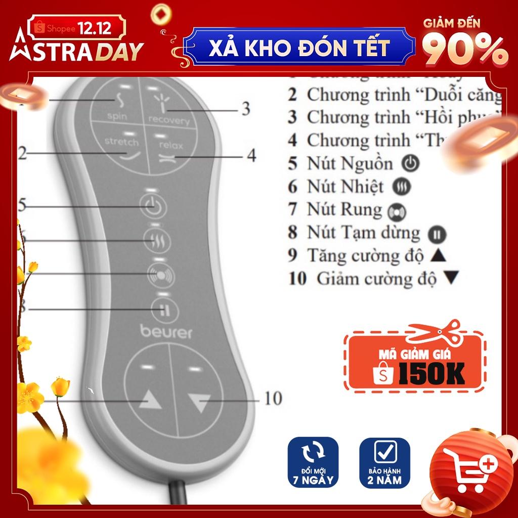 Thảm massage yoga Beurer MG280 giúp thư giãn đẩy lùi căng cơ. Đệm massage có 7 luồng khí giúp bạn mass